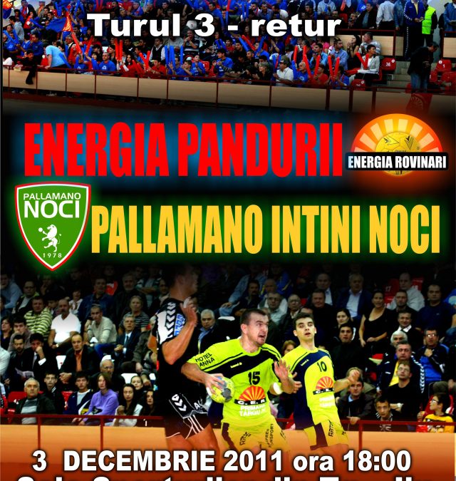 Energia Pandurii – Intini Noci (ITA) sambata de la ora 18:00! Partida va fi LIVE TEXT pe CHAT si VIDEO inregistrat pe site-ul eurohandbal.ro!